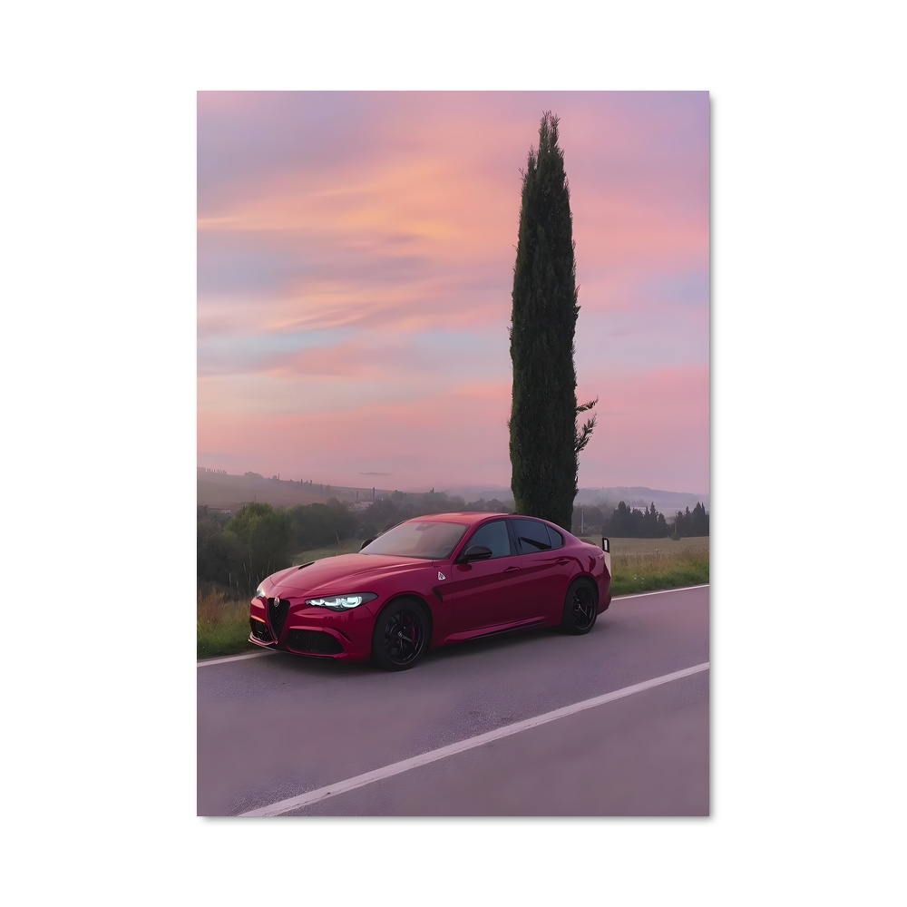 Poster Émotion Rouge – affiche Alfa Romeo